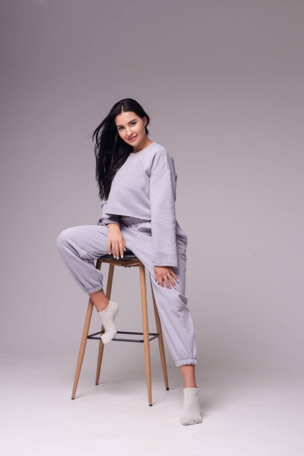 Costum Crop Hoody "Grey"